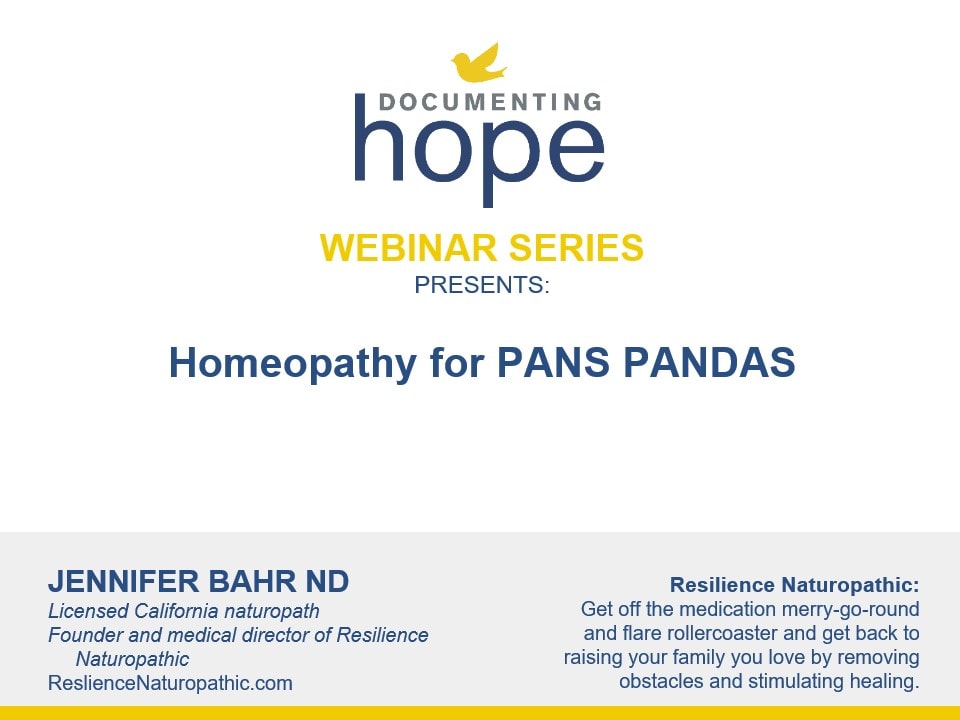 Homeopathy for PANS PANDAS