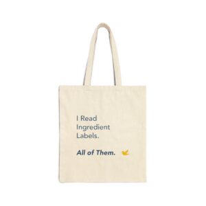 Eco-Friendly Cotton Canvas Tote Bag - I Read Ingredient Labels